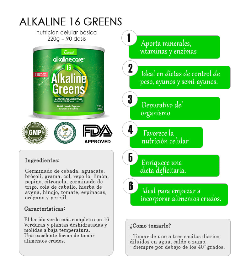 Alkaline 16 Greens 220gr.